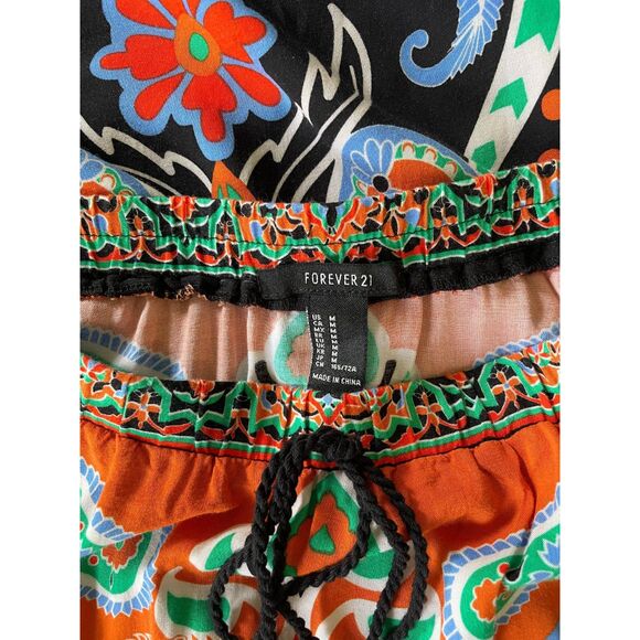 Womens Sz M Colorful Boho Maxi Skirt Vibrant Paisley Festival Summer Hippie - Picture 5 of 6